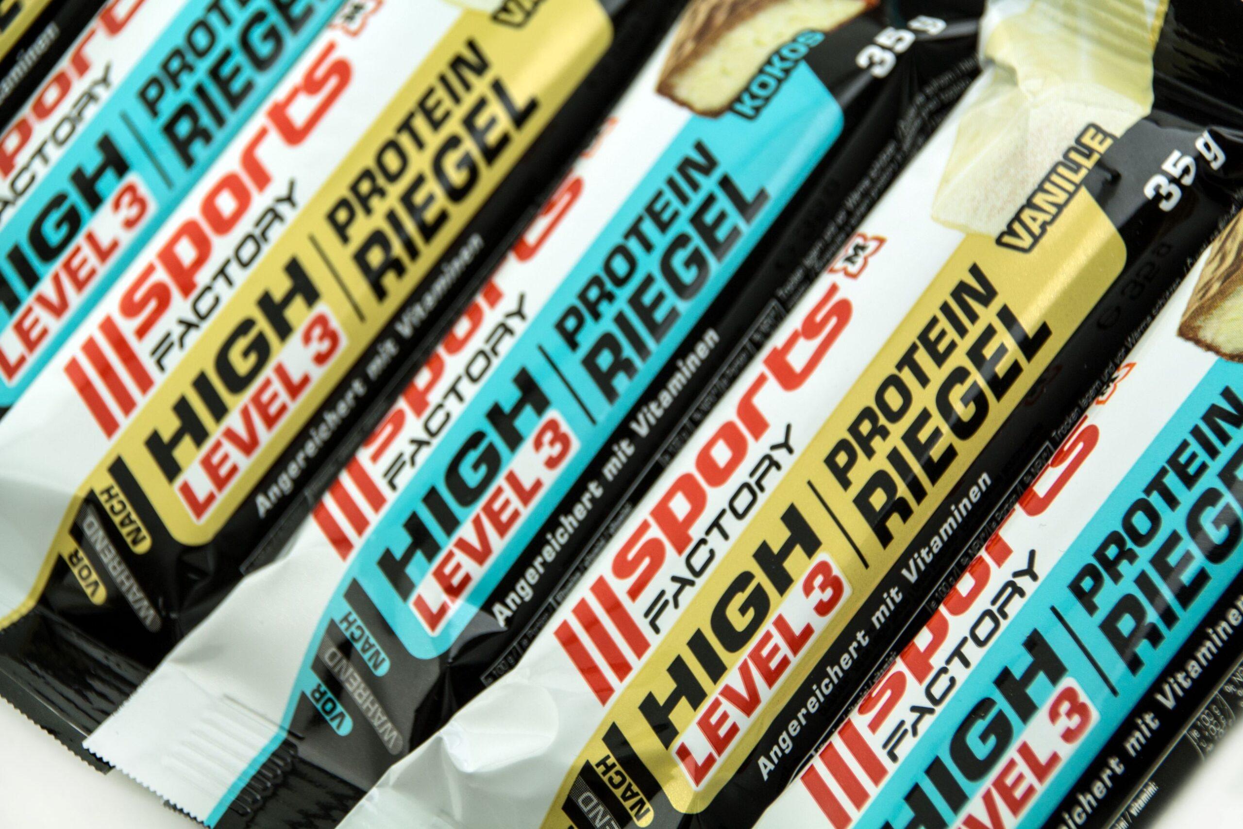 High-Protein-Riegel in Nahaufnahme
