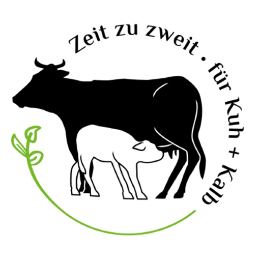 Siegel „Zeit zu zweit – für Kuh + Kalb“ der Demeter HeuMilchBauern